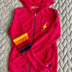 Aviator Nation: Hot Pink Zip-up Hoodie
